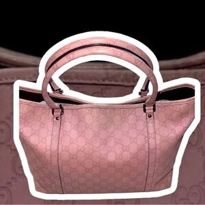 Gucci Guccisima Pink Tote Bag, leather